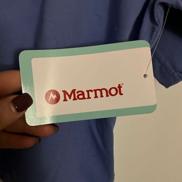 Marmot Blue Casual T-Shirt - Picture 2 of 6